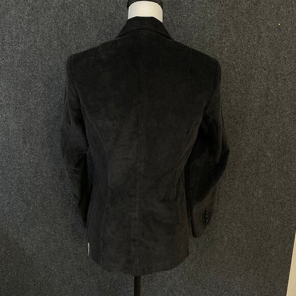 Vintage Kathy Davis Black Corduroy Blazer Women’s 10 Button Front Jacket Lined - Picture 2 of 13